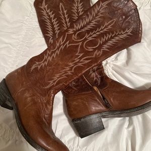 Hand made leather boots